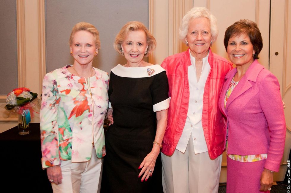 Jill Rowlett, Yvonne Crum, Carolyn Lupton, Gloria Campos, Motherhood Luncheon