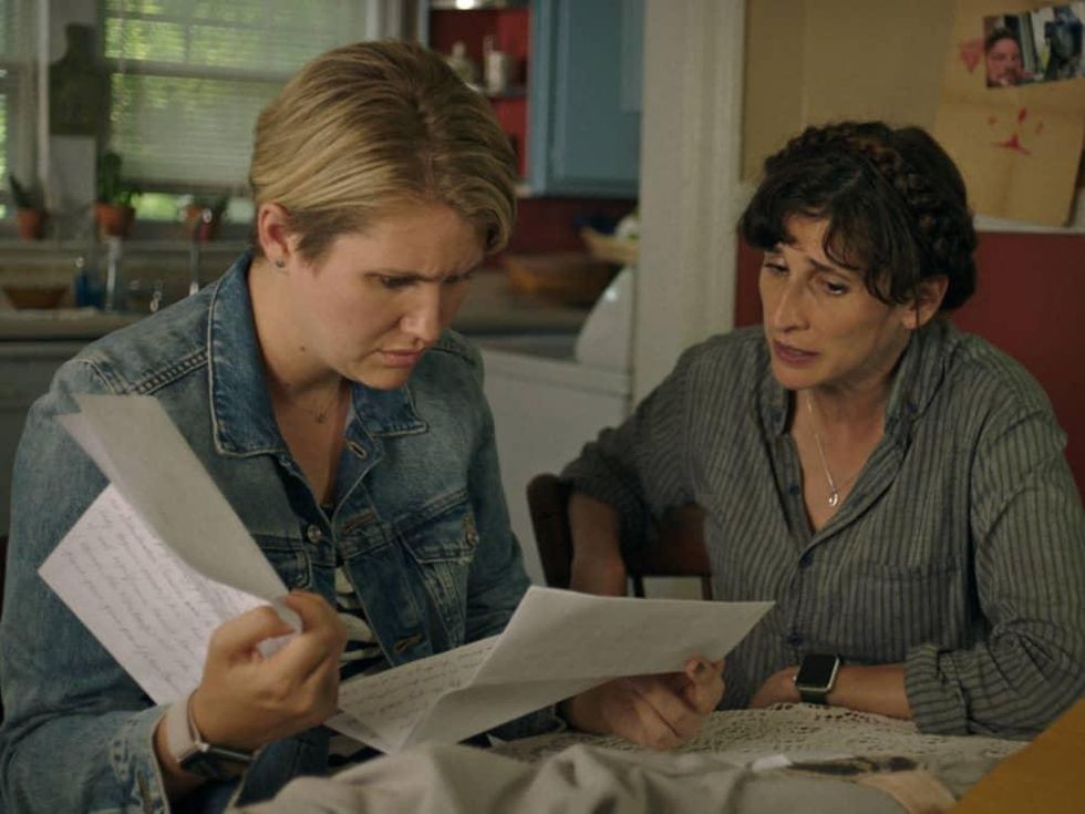 Jillian Bell and Michaela Watkins in Sword of Trust