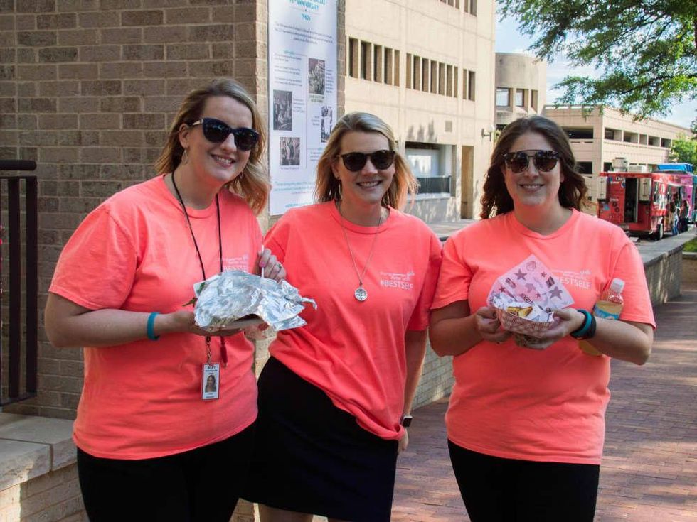 JLD 95 th Anniversary Committee Members Lindsey Simmons , Heather Leclair and Elisabeth Zuerker