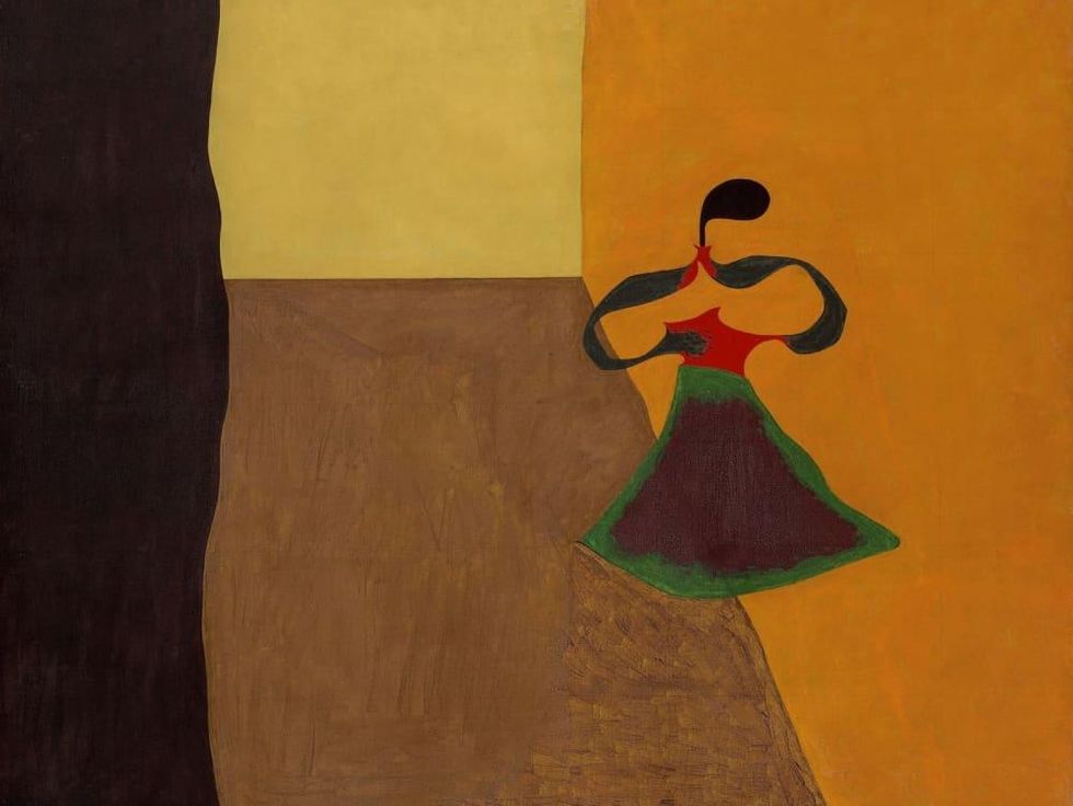 Joan Mir\u00f3, Queen Louise of Prussia, 1929, "Canvas & Silk"