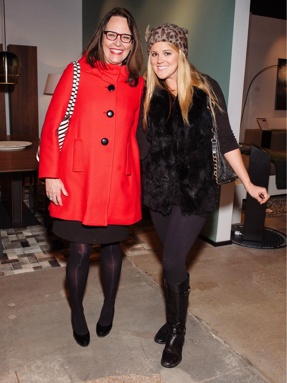 Joann Dealey, Britt Heady, Dwell with Dignity Wrap Party