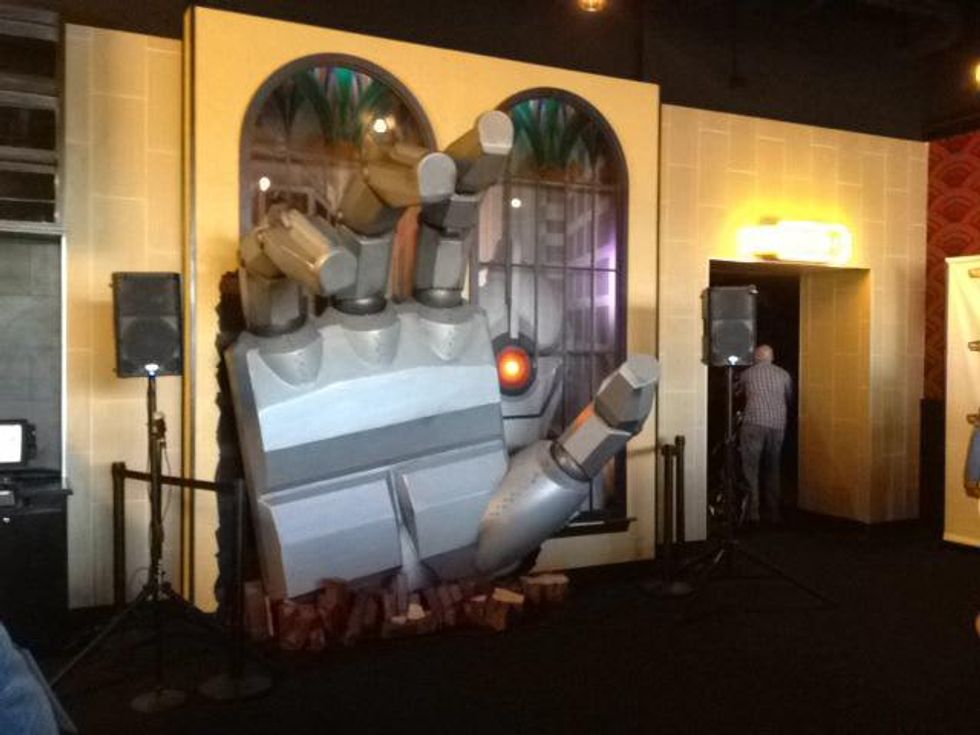 Johnny High Five sculpture at Alamo Drafthouse in Richardson