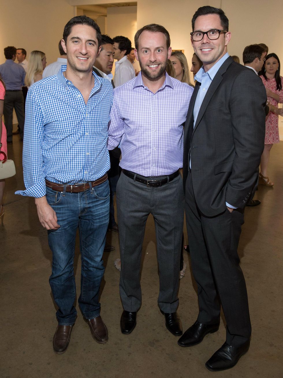 Jonathan Ben-Horin, Robert Ivey, Junior Associates co-chairman, Chad Bieber, affair of the art kickoff