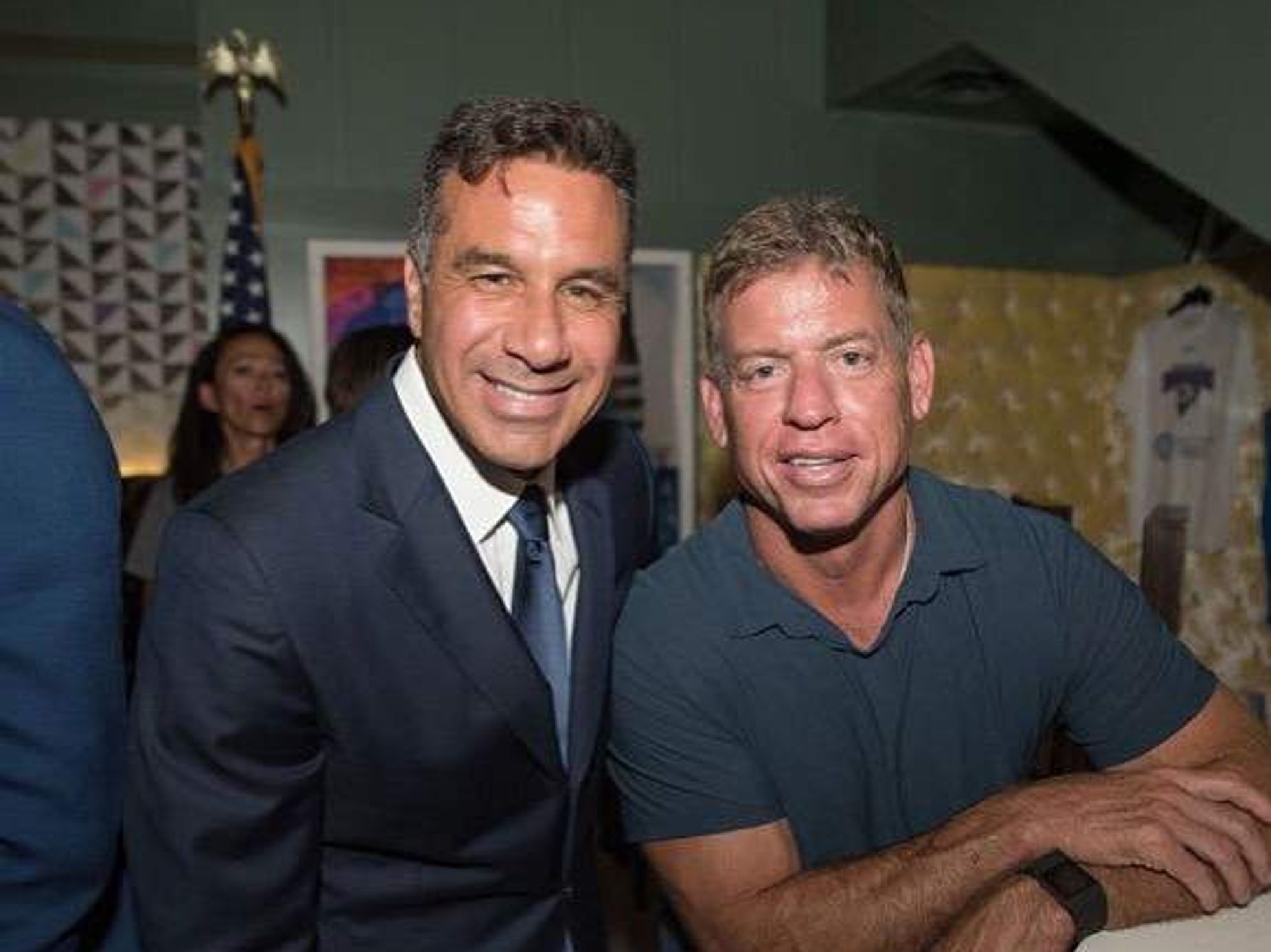 Joseph Palladino and Troy Aikman
