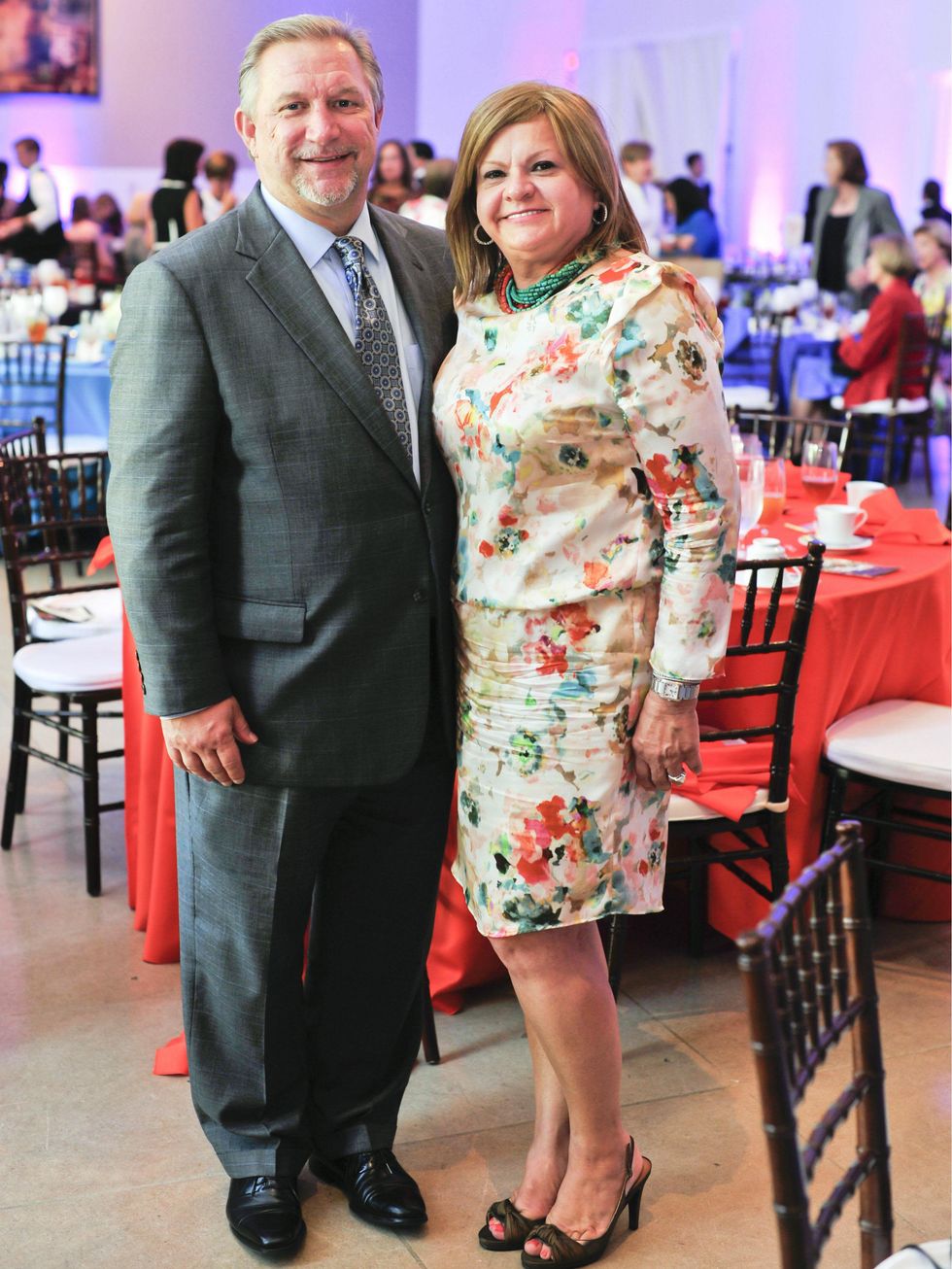 Joseph Wielebinski and Emily Maduro, Dallas Museum of Art League president, art in bloom