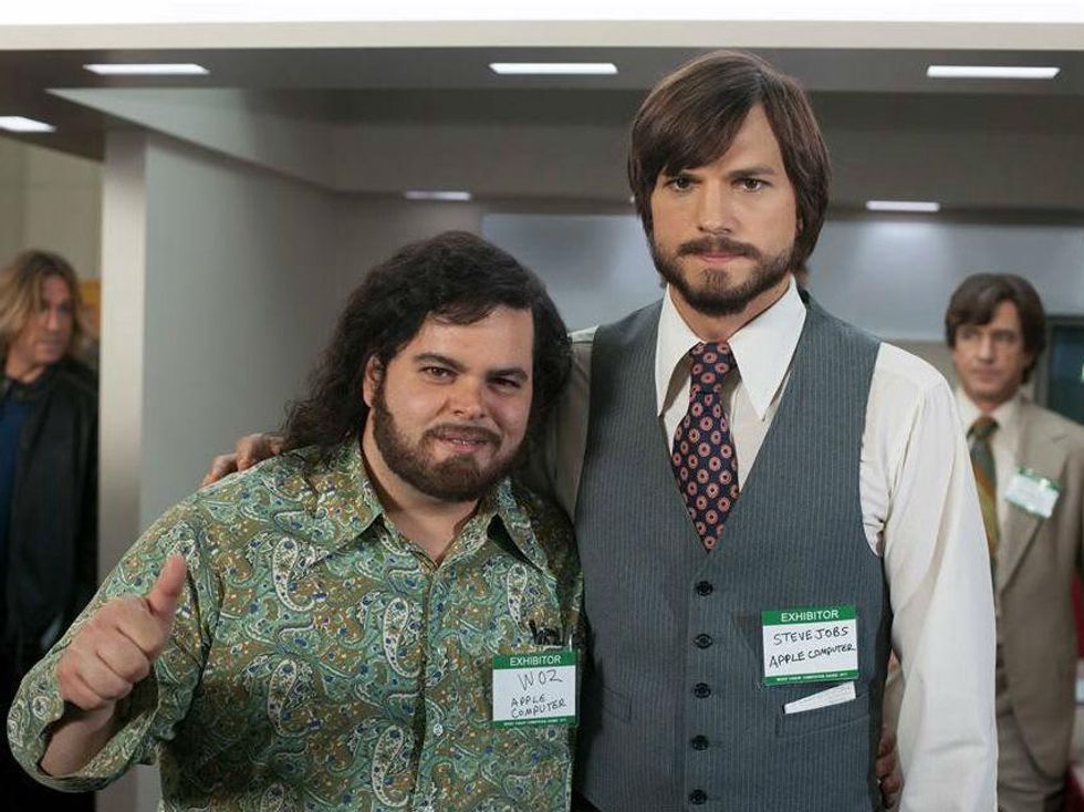 Josh Gad and Ashton Kutcher in Jobs