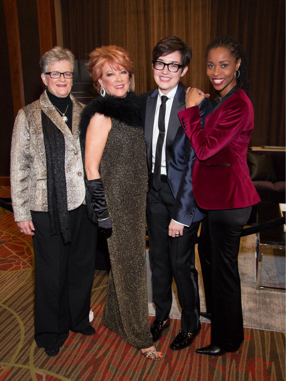 Joy Cox, Pam Clayton, Vanessa Benavides, Sheila Bryant, Black Tie Dinner