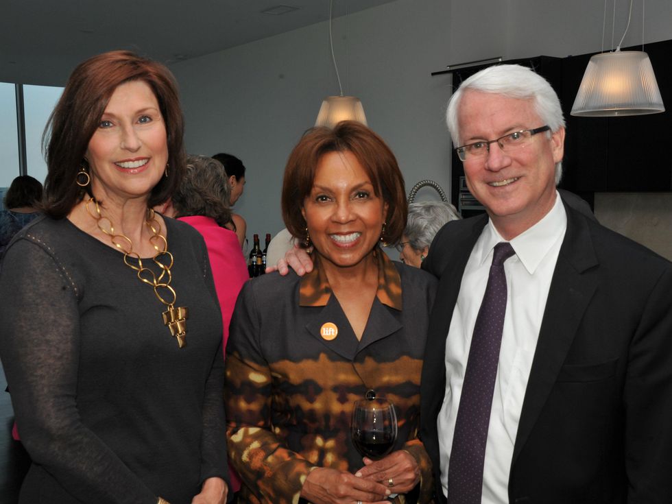 Joyce and Charles Collie, Lisa Hembry, toast to literay kickoff