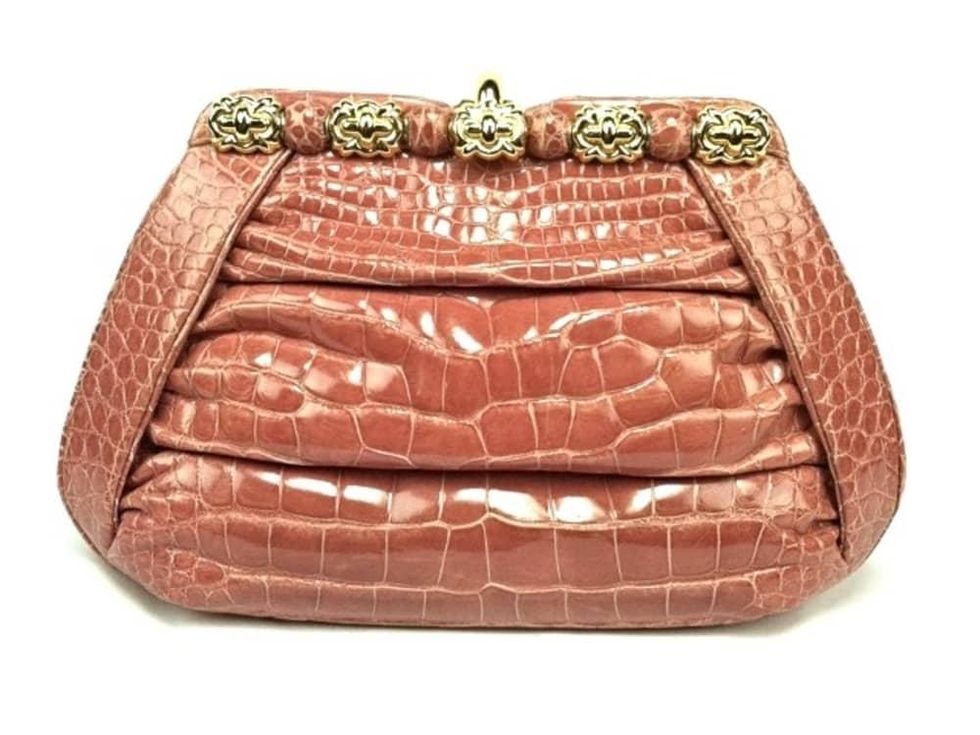 Judith Leiber alligator handbag