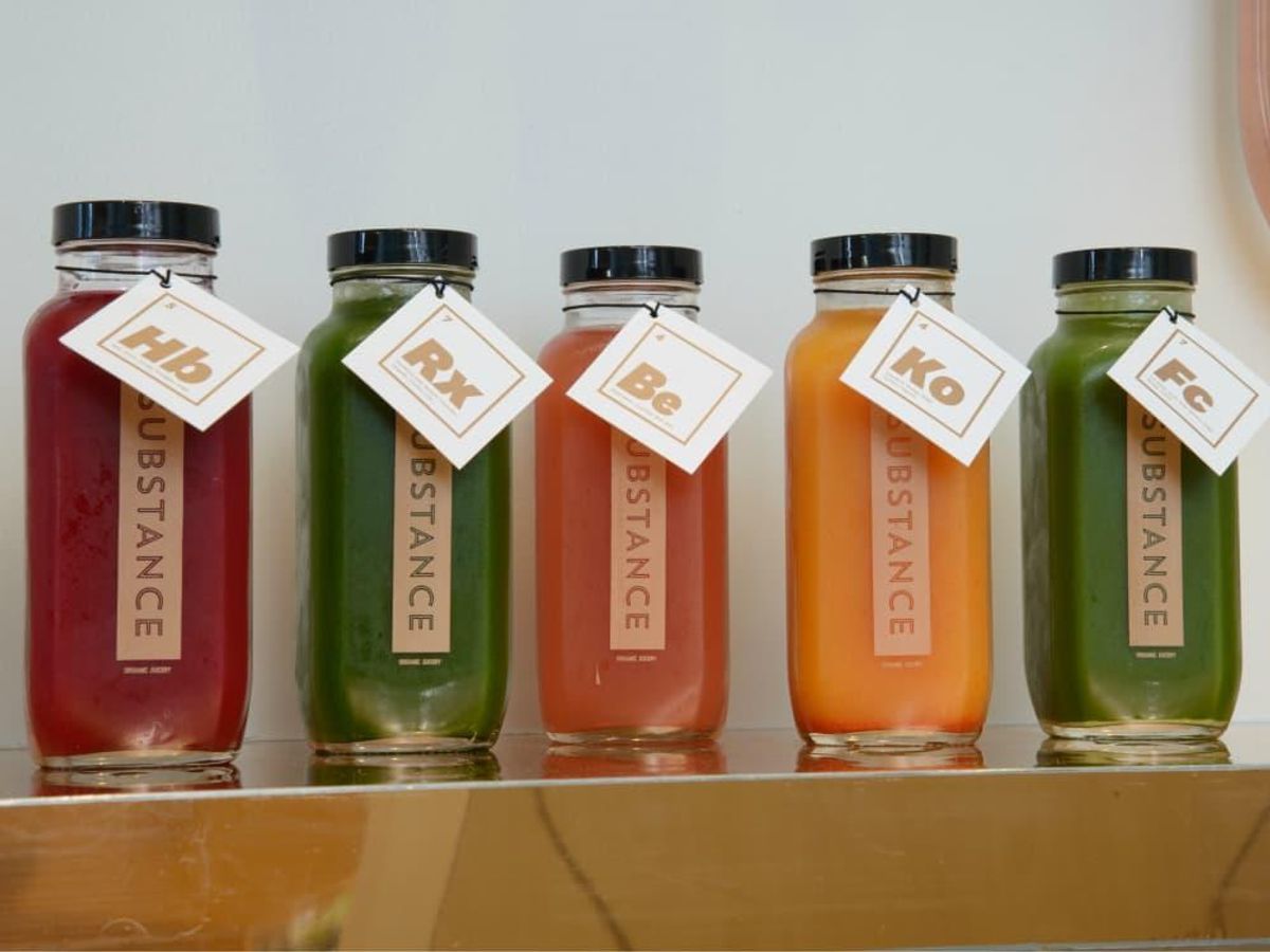 Enjoy coldpressed organic juice from Substance Vitality Bar