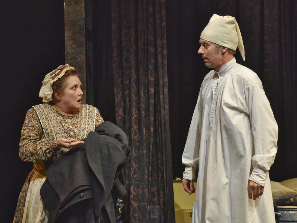 Julie Johnson and Chamblee Ferguson in Dallas Theater Center's A Christmas Carol