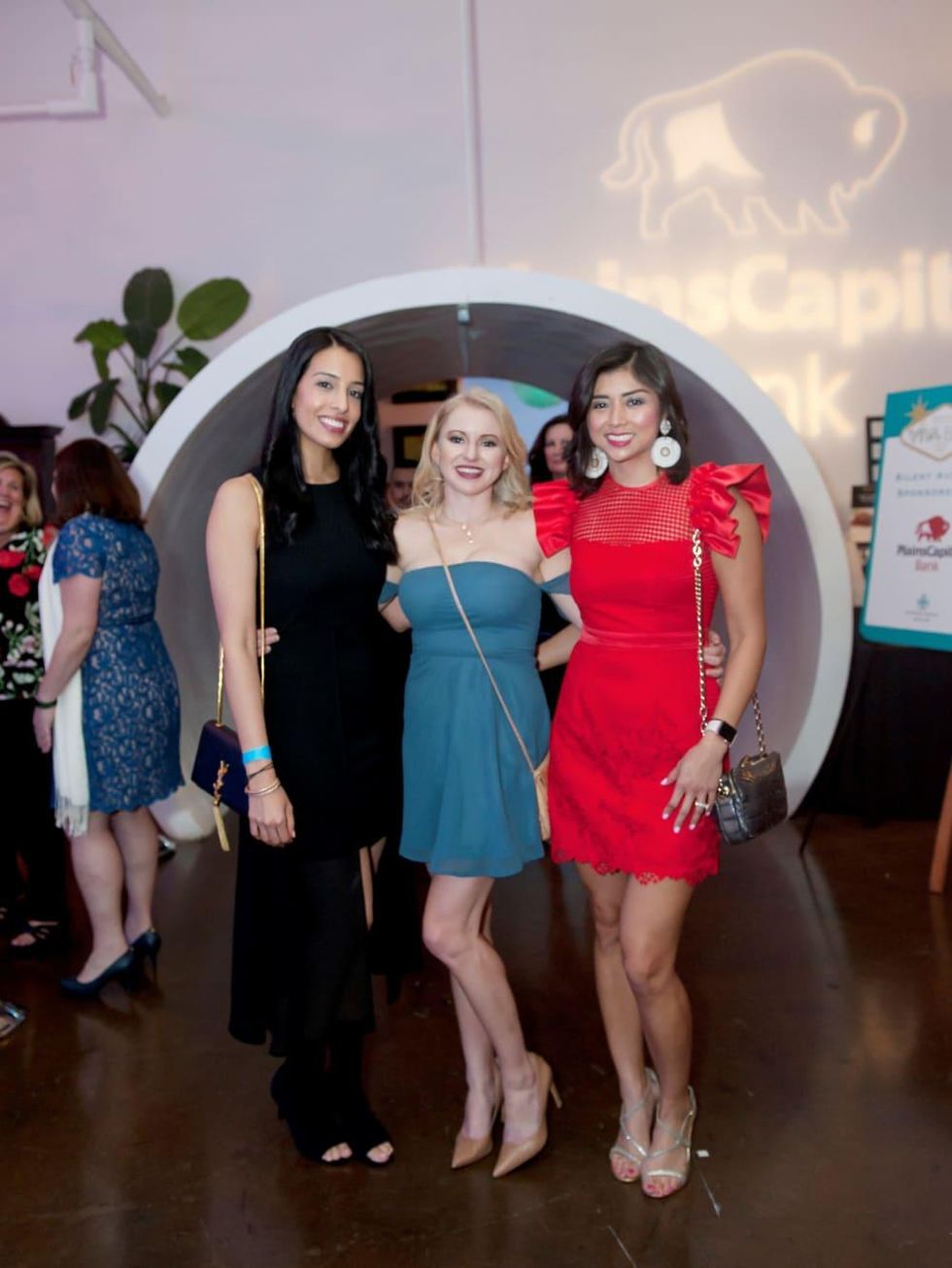 Junior League Viva Big D party 2018, Priya Buxani, Amy Jenkins Martinez and Stephanie Ramirez