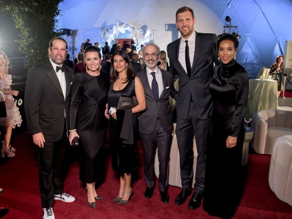 Justin Whitman, Kimberly Whitman, Naznin and Mahmoud Khimji, Dirk Nowitzki, Jessica Nowitzki