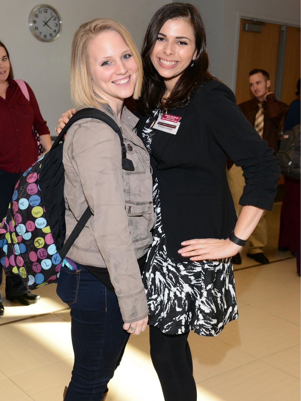 Kara Erickstad and Natalie Meddaugh , TWU celebration