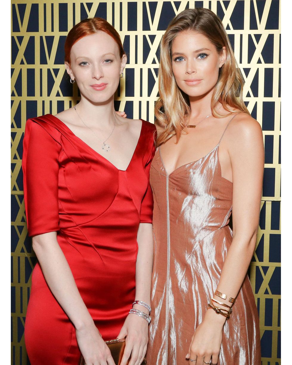 Karen Elson and Doutzen Kroes at Tiffany Atlas Collection