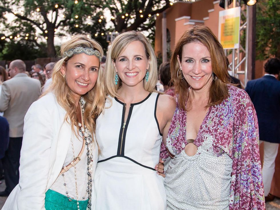 Kary Brittingham, Kristen Sanger, Alyson Griffith, taca party on the green