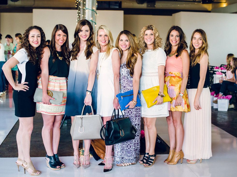 Kat Armstrong, Kristen Mullen (Events by Kristen), Stia Hoffman & Jean Allen (Bishop & Holland), Ashley Robertson (The Teacher Diva), Angie Strange (Posh Floral), Tracy Melton (Tracy Melton Artistry), Molly McSpedden, polish fashion show