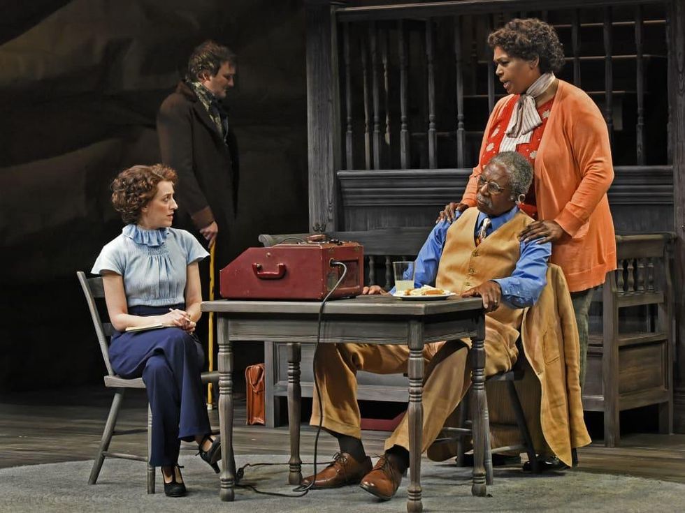 Kate Wetherhead, Steven Michael Walters, Charlie Robinson, and Liz Mikel in The Trials of Sam Houston