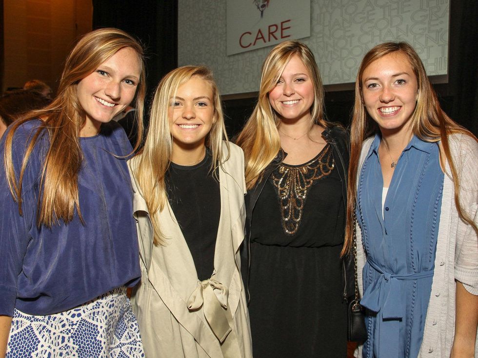Katherine Thompson, Peyton Ward, Sydney Smith and Gabby Crank, CARE Breakfast