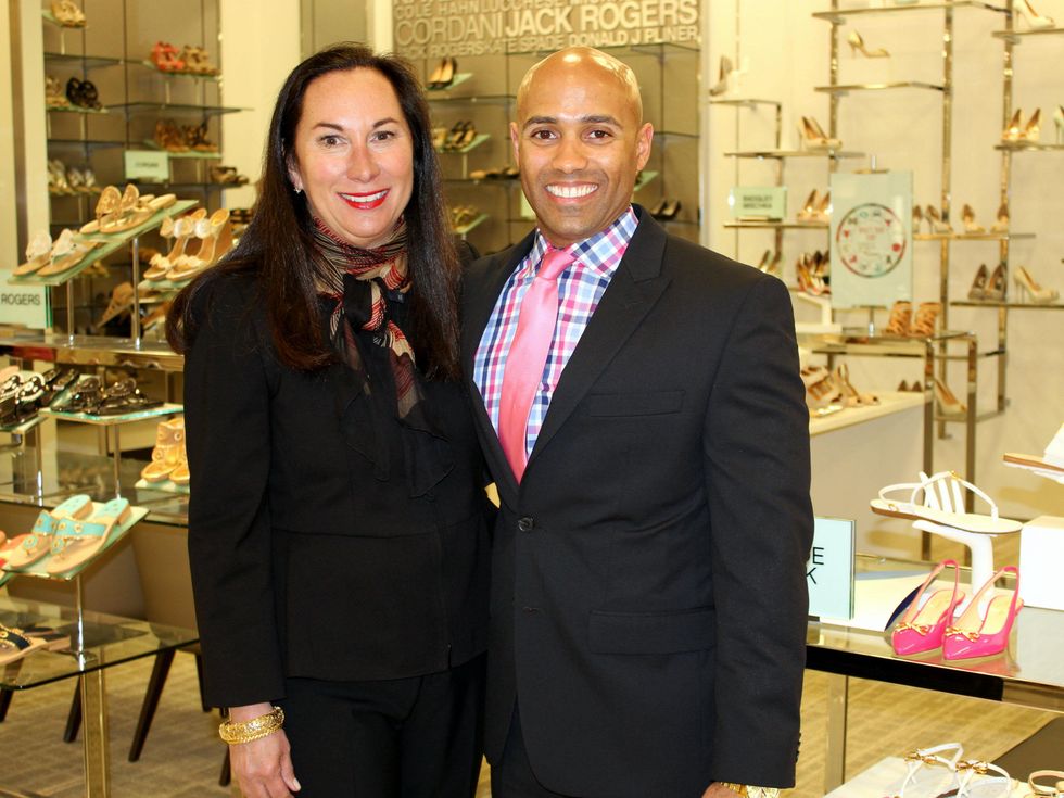 Kathryn Bufano, Jim Rose, Belk grand opening celebration