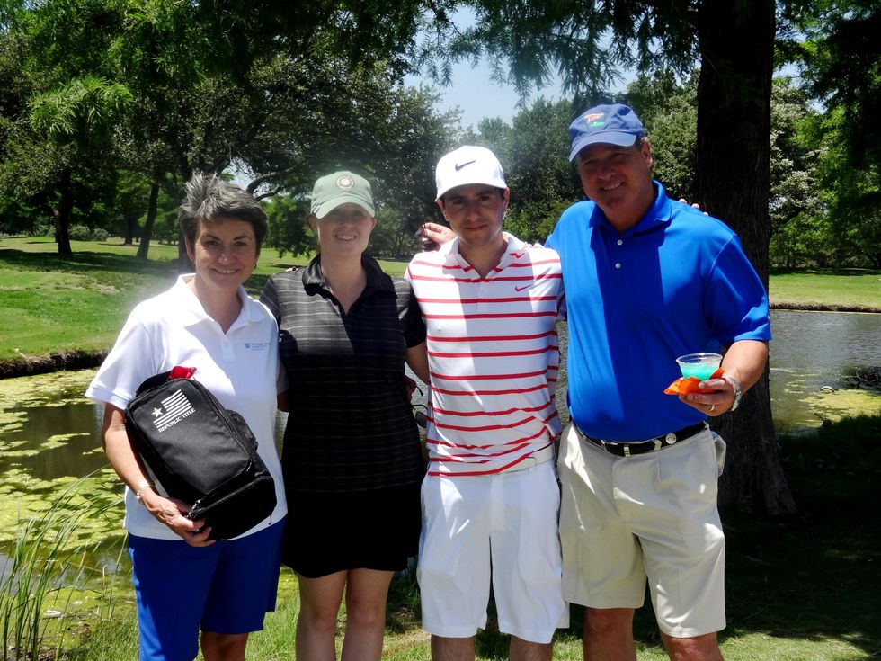 Kathy Hewitt, Jennifer Shindler, Carmen DiPenti and Christopher Miller , promise house golf
