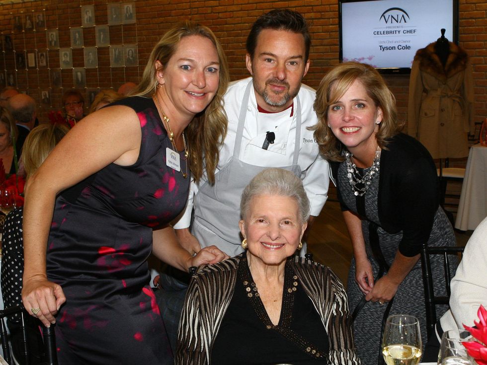 Katie Johnson, Chef Tyson Cole, Francie Mancillas, Caroline Rose Hunt, VNA Celebrity Chef