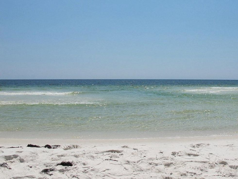 Katie, magical moment, December 2012, Big Blue, also green and as clear as a swimming pool