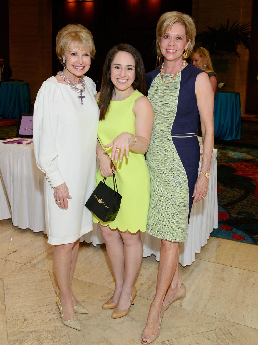 Kay Hammond, Anne DeFilippo, Pam Borders, AWARE luncheon