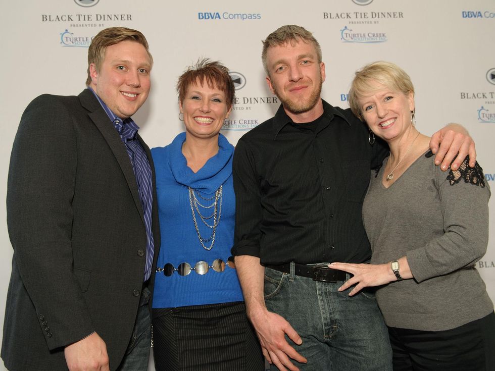 Kayleb McKelvain, Teresa Dunn, Levi Sauerbrei, Jeanne Cassidy at Black Tie Dinner Sponsor Kick-Off
