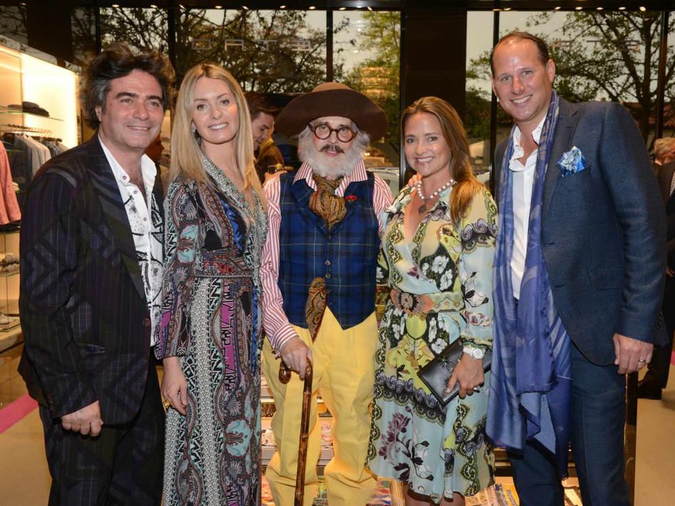 Kean and Conztanza Etro, Derrill Osborn, Elisa and Stephen Summers