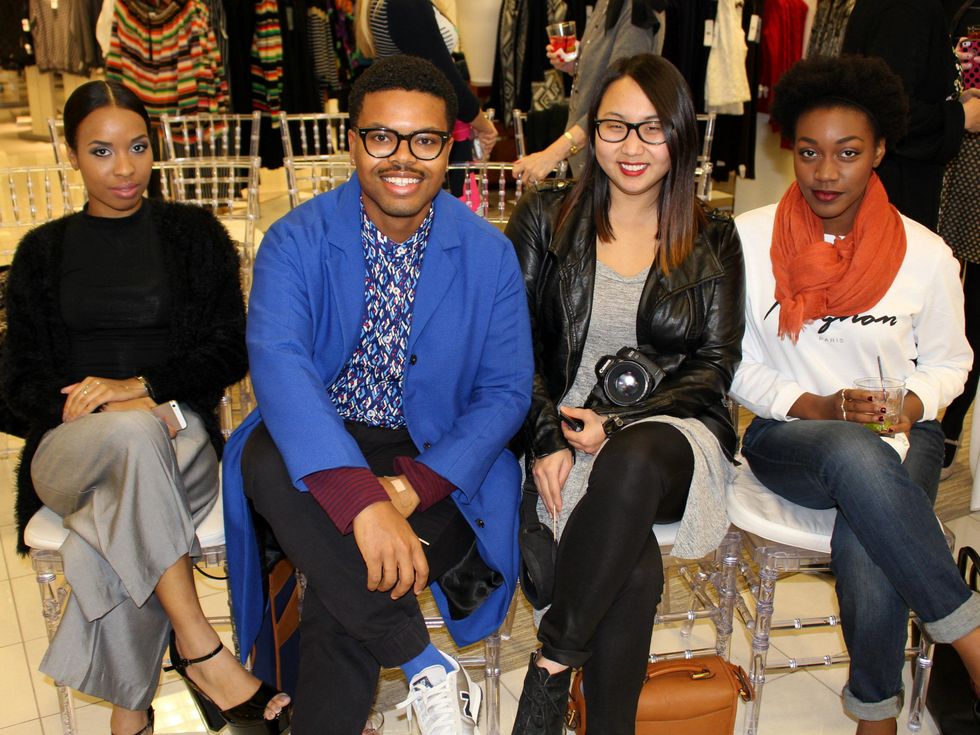 Kelley Barnes, her guest, Stephanie Drenka, Jaleesa Howard, Spring belk fashion tour