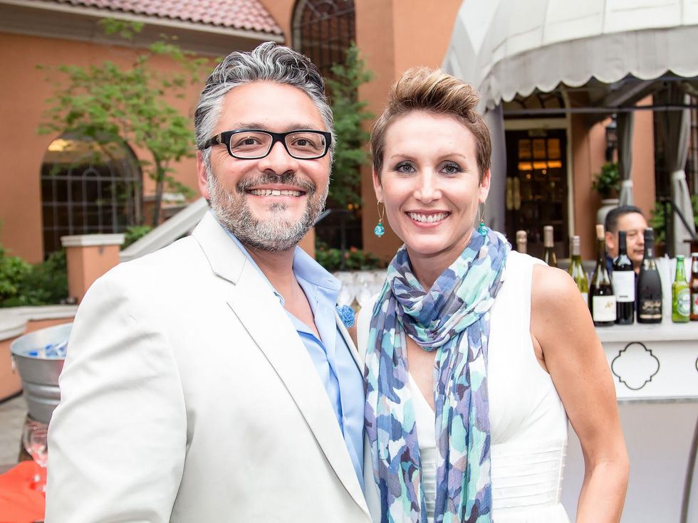 Ken Villalovos, Nadine Jones, taca party on the green