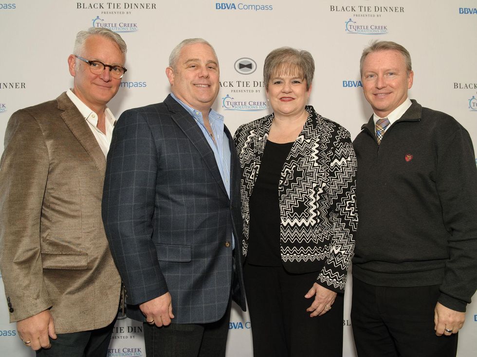 Kenneth Craighead, Steven Green, Mitzi Lemons, Ken Morris at Black Tie Dinner Sponsor Kick-Off