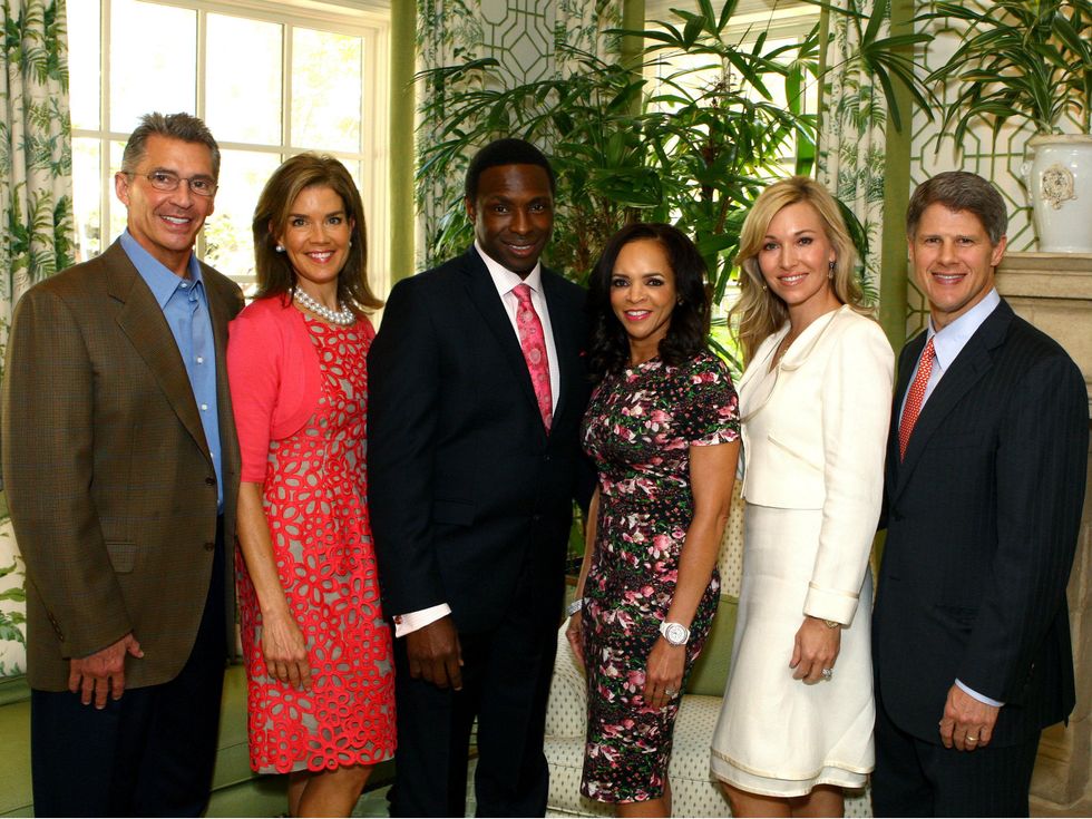 Kenny and Lisa Troutt, Coach Avery and Cassandra Johnson, Tavia and Clark Hunt, just say yes luncheon