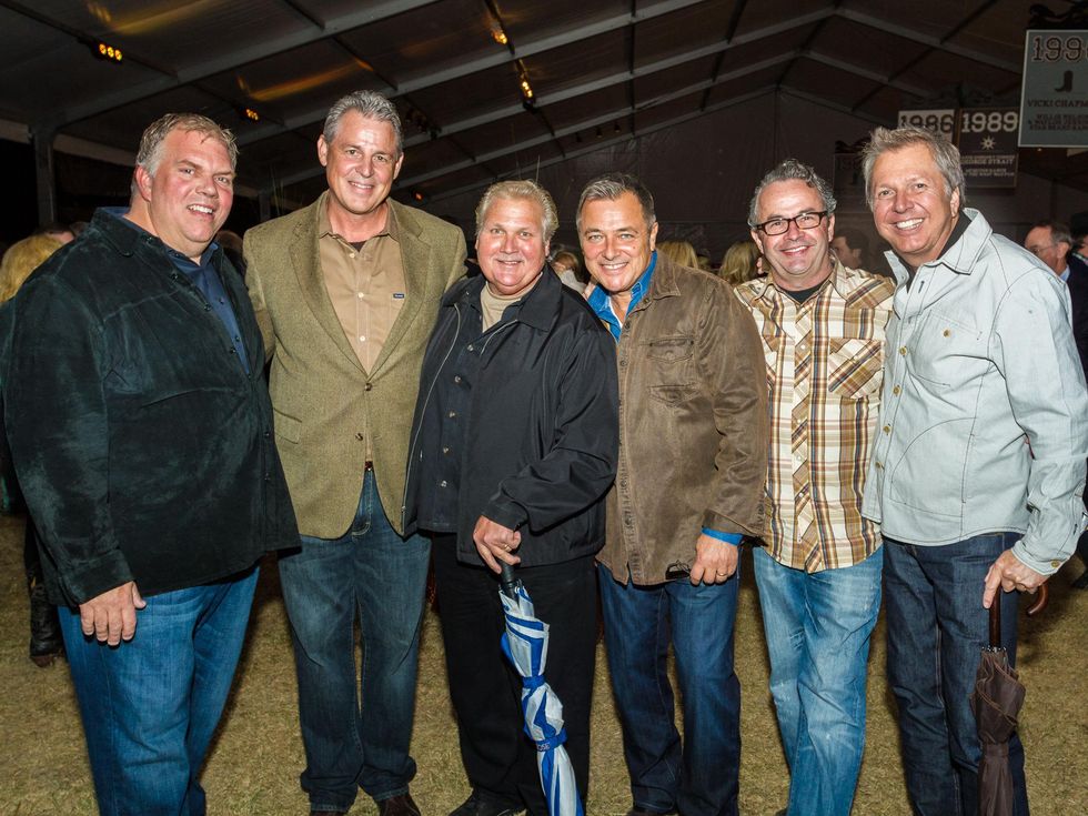 Kent Rathbun, Richard Chamberlain, Jim Severson, David Holben, Kevin Garvin, Dean Fearing at Cattle Baron's Ball