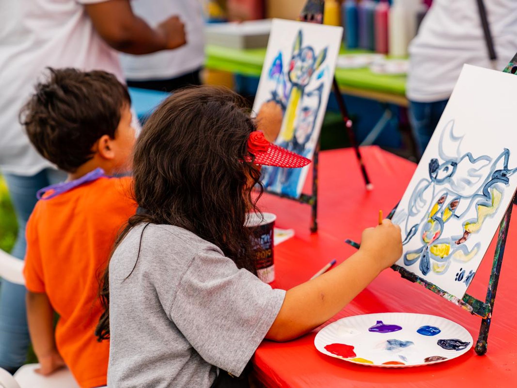 Kids painting at Cottonwood Art Festival