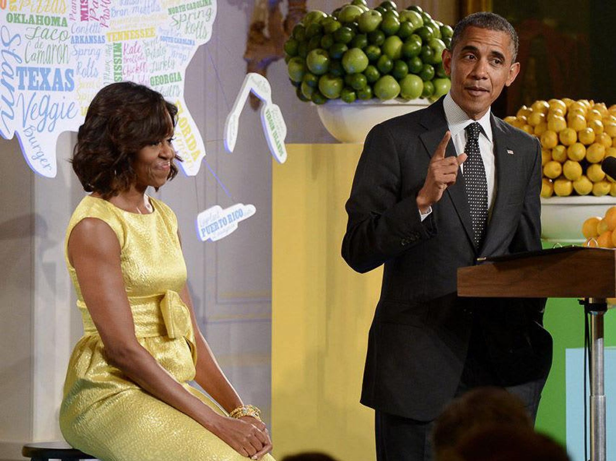 Kids' State First Dinner July 2013 Michelle Obama President Barack Obama