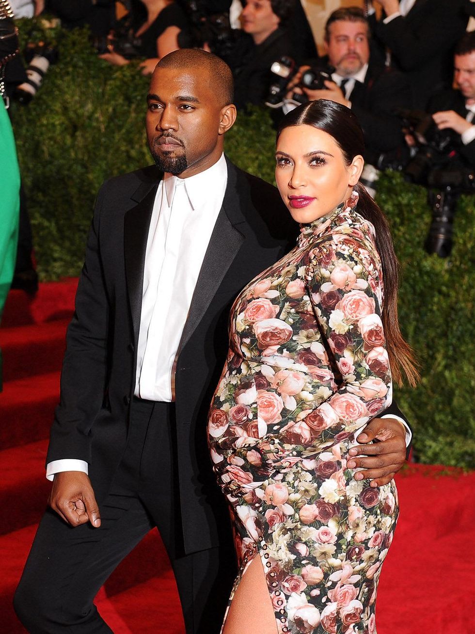 Kim Kardashian and Kanye West at the Met Gala