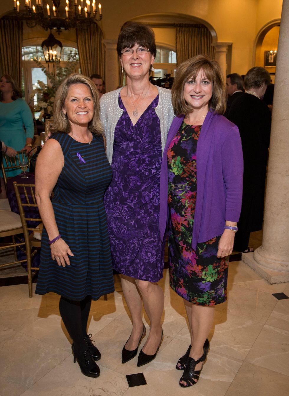 Kim Ludwig, Pam Klein, Luann Boggs, Purple Stride kick off