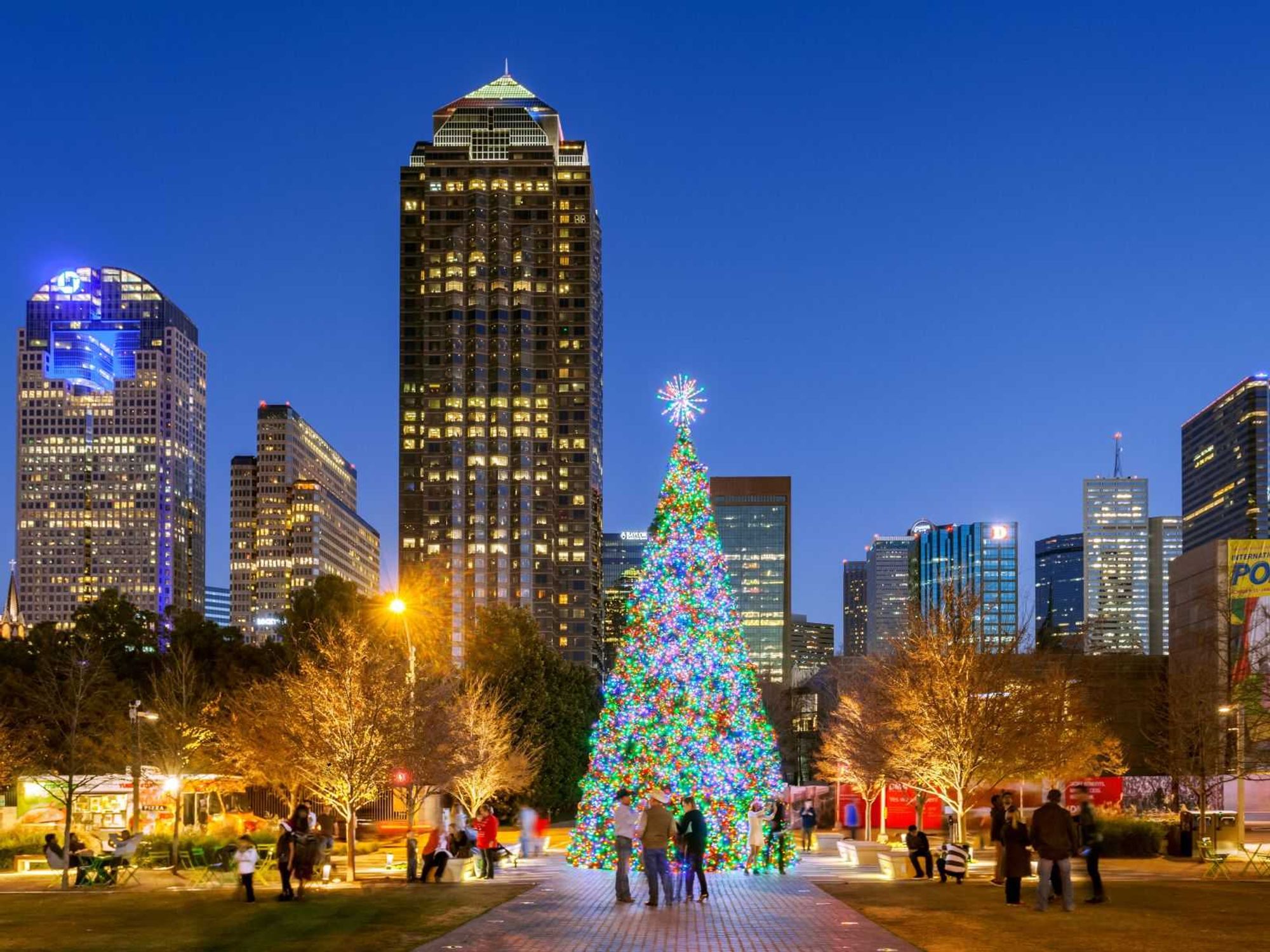 Klyde Warren Park Christmas tree
