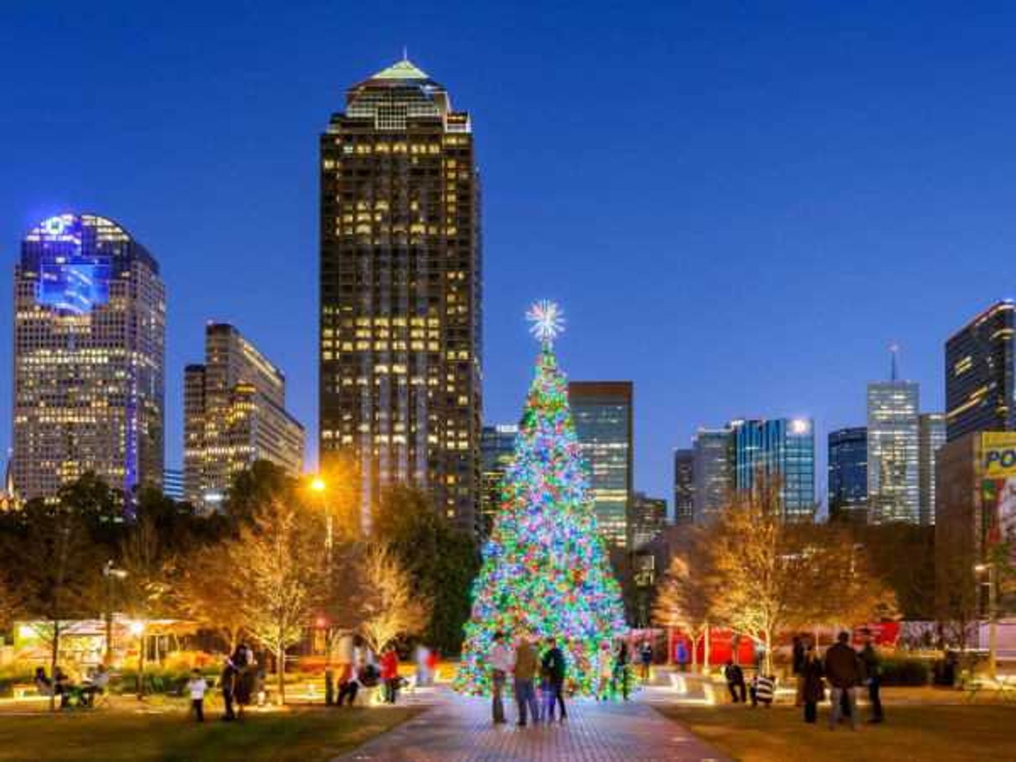 Klyde Warren Park Christmas tree