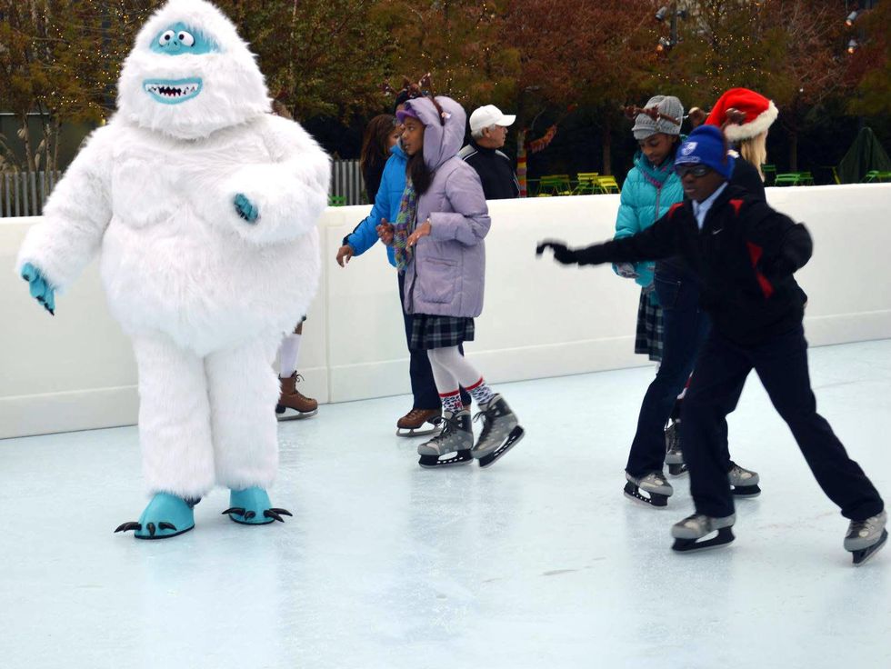 Klyde Warren Park ice skating rink