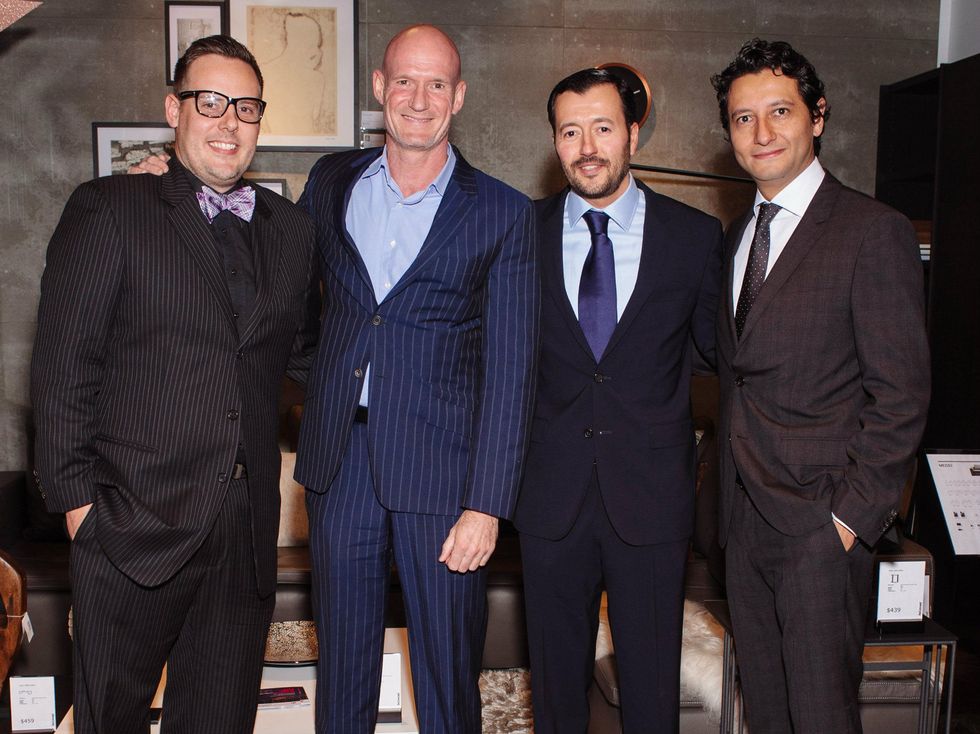 Kristian Christensen, Steen Knigge, Agustin Barragan, Irving Siguenza, Dwell with Dignity Wrap Party