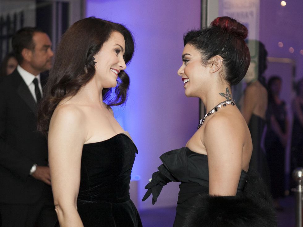 Kristin Davis, Vanessa Hudgens at Hollywood Domino Dallas 2014