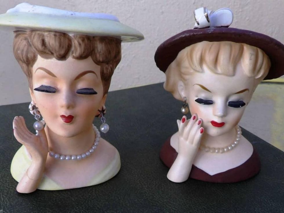 Lady head vases