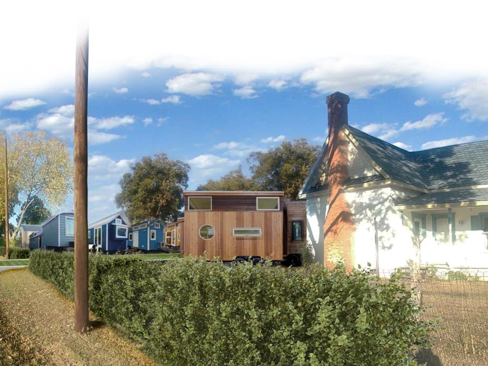 Lake Dallas tiny home village rendering