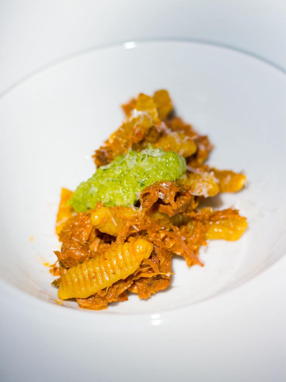 Lamb and buckwheat cavatelli at Cafe Momentump pop-up dinner at FT33 in Dallas