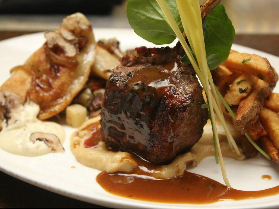 Lamb chop at Fearing's Restaurant in the Ritz-Carlton, Dallas