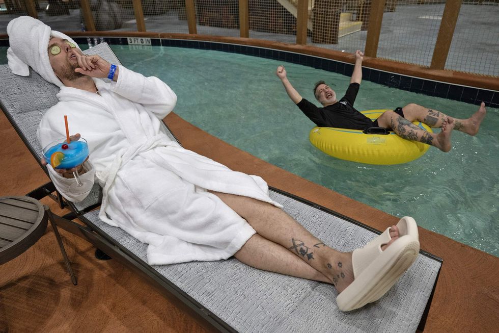 Lance Bass and Joey Fatone at Great Wolf Lodge