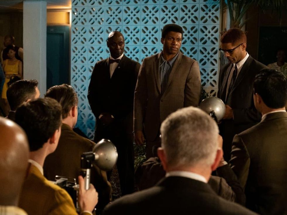 Lance Reddick, Eli Goree, and Kingsley Ben-Adir in One Night in Miami...